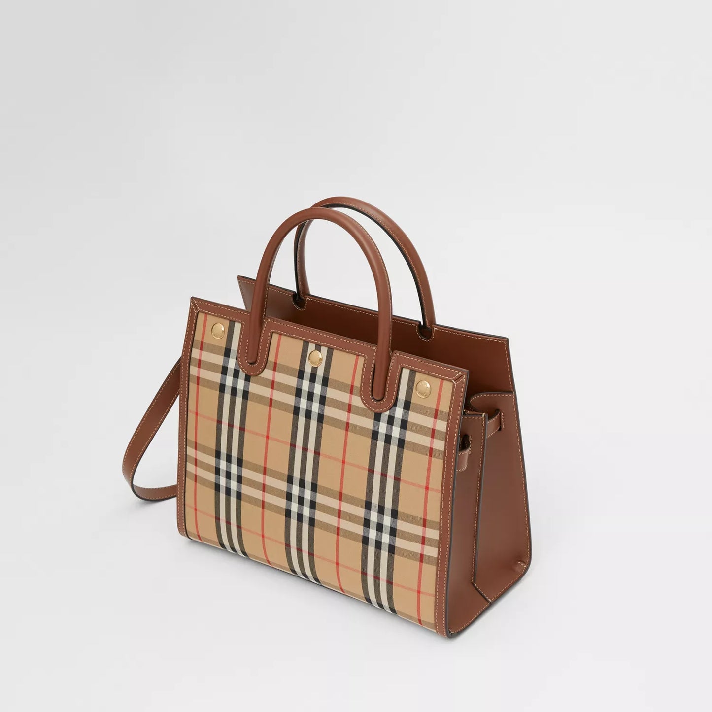 Small Vintage Check Two-handle Title Bag