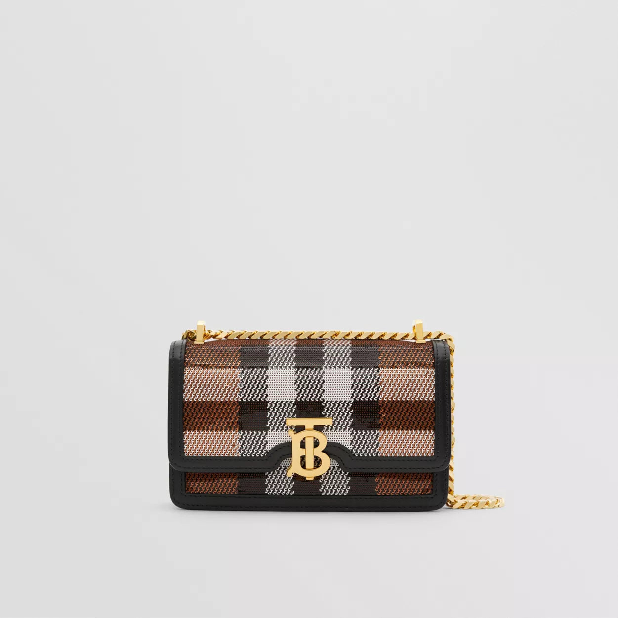 Sequinned Check Mini TB Bag