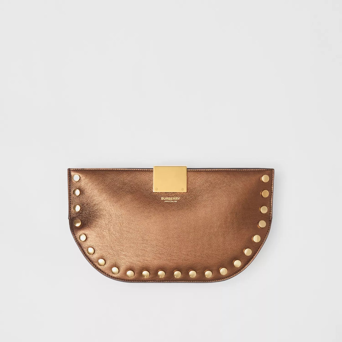 Studded Metallic Leather Olympia Clutch