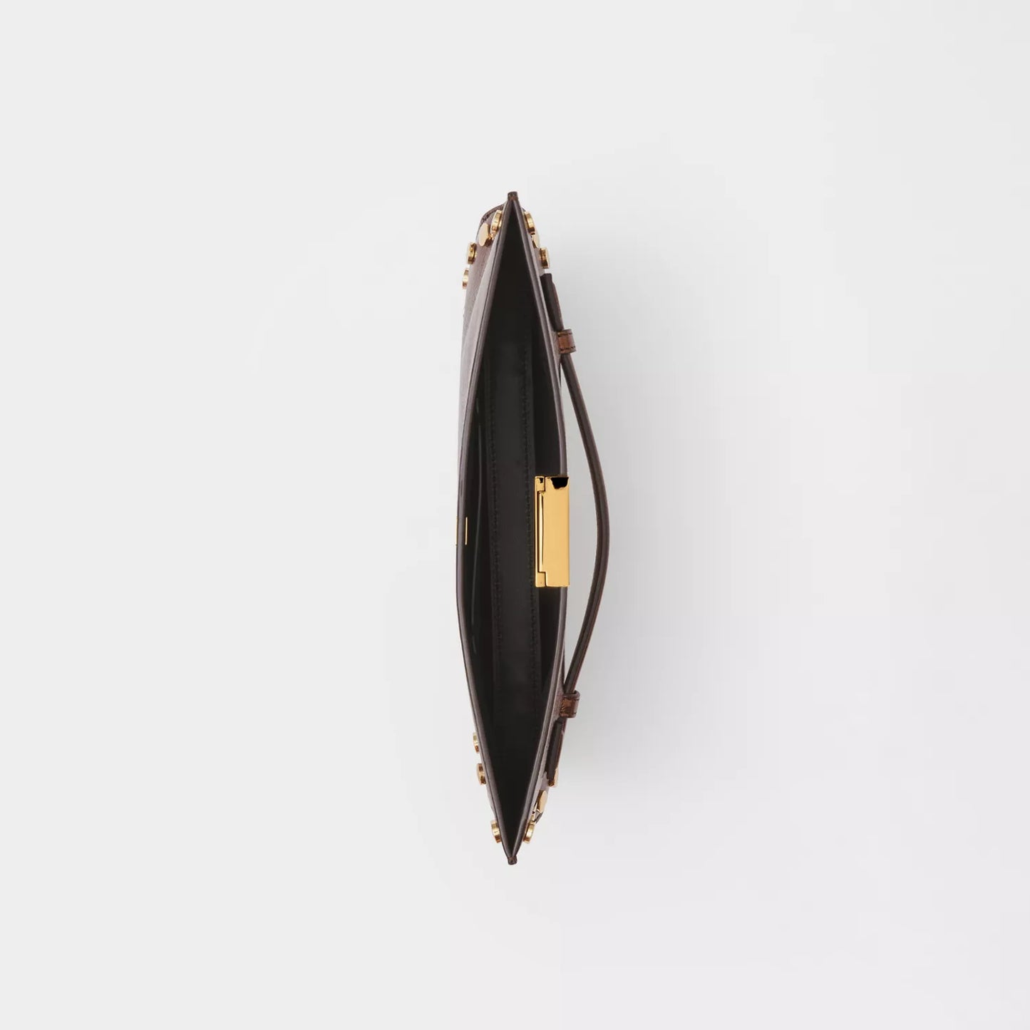 Studded Metallic Leather Olympia Clutch