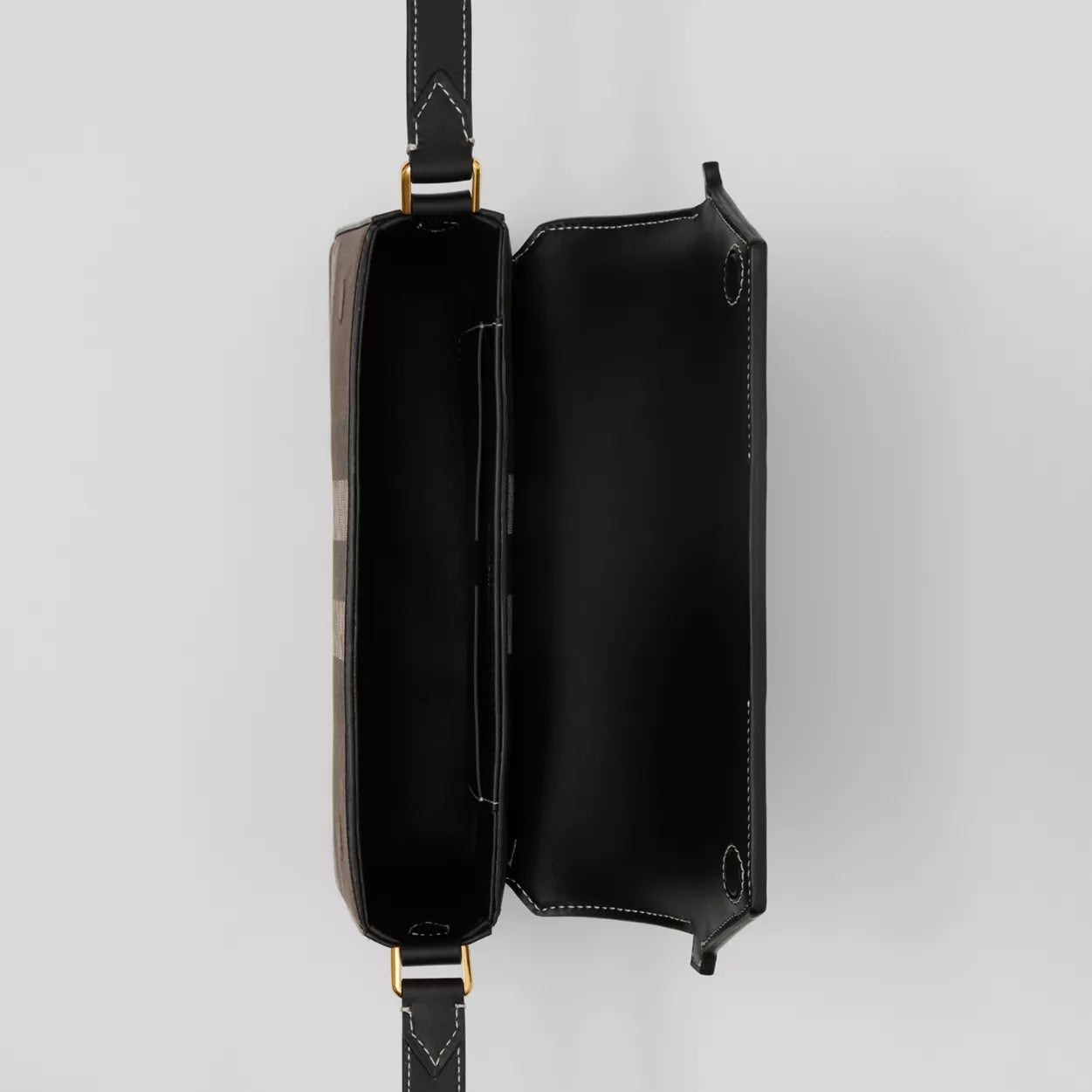 Check and Leather Catherine Shoulder Bag