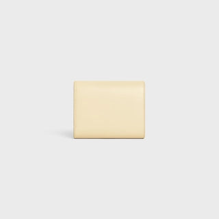 SMALL WALLET TRIOMPHE IN SHINY CALFSKIN SOFT YELLOW