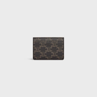 CARD HOLDER TRIOMPHE IN TRIOMPHE CANVAS TAN