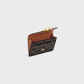 CARD HOLDER TRIOMPHE IN TRIOMPHE CANVAS TAN