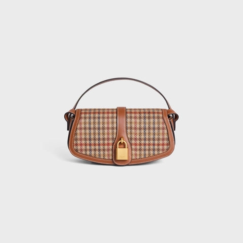 CLUTCH ON STRAP TABOU IN TWEED AND CALFSKIN MULTICOLOR