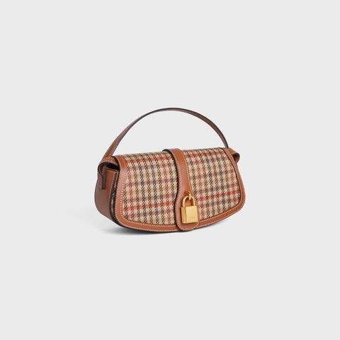 CLUTCH ON STRAP TABOU IN TWEED AND CALFSKIN MULTICOLOR