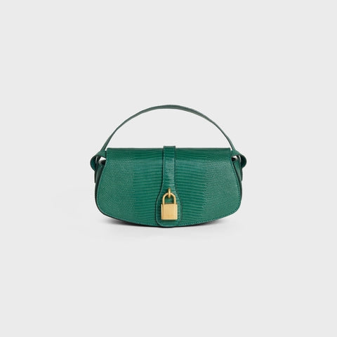 CLUTCH ON STRAP TABOU IN LIZARD PINE GREEN