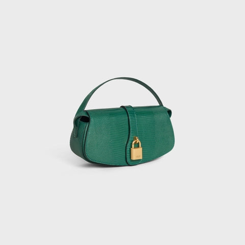 CLUTCH ON STRAP TABOU IN LIZARD PINE GREEN