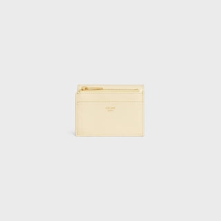 COMPACT WALLET TRIOMPHE IN SHINY CALFSKIN SOFT YELLOW