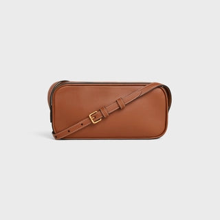 MINI CAMERA SHOULDER BAG CUIR TRIOMPHE IN SMOOTH CALFSKIN TAN