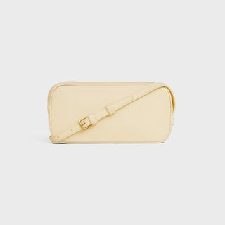 MINI CAMERA SHOULDER BAG CUIR TRIOMPHE IN SMOOTH CALFSKIN SOFT YELLOW