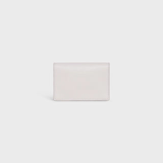 BUSINESS CARD HOLDER IN GRAINED CALFSKIN CHALK