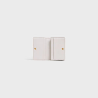 BUSINESS CARD HOLDER IN GRAINED CALFSKIN CHALK