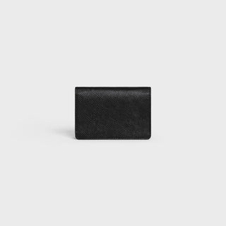 BUSINESS CARD HOLDER IN GRAINED CALFSKIN BLACK