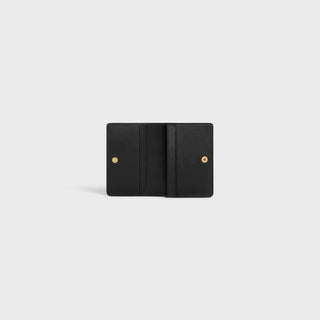 BUSINESS CARD HOLDER IN GRAINED CALFSKIN BLACK