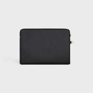 SMALL POUCH WITH STRAP CUIR TRIOMPHE IN SMOOTH CALFSKIN BLACK