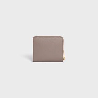 SMALL ZIPPED WALLET IN GRAINED CALFSKIN PEBBLE