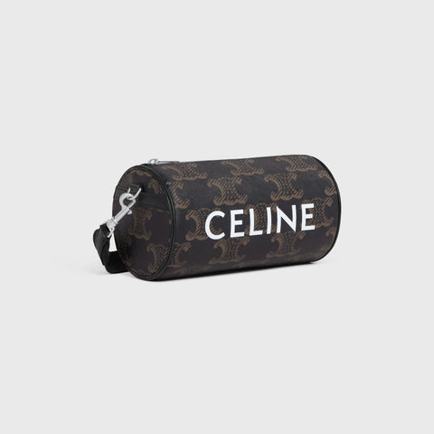 CYLINDER BAG IN TRIOMPHE CANVAS XL WITH CELINE PRINT BLACK