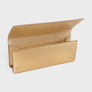 CELINE CLUTCH IN LAMINATED TEXTILE GOLD