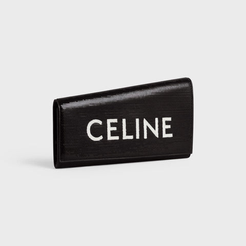 ASYMETRIC CLUTCH IN SEQUINS WITH CELINE BLACK / WHITE