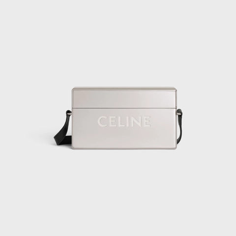 HORIZONTAL CELINE METAL BOX IN ALUMINIUM AND CALFSKIN BLACK