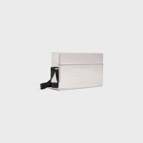 HORIZONTAL CELINE METAL BOX IN ALUMINIUM AND CALFSKIN BLACK