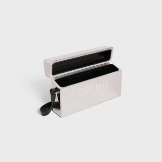 HORIZONTAL CELINE METAL BOX IN ALUMINIUM AND CALFSKIN BLACK