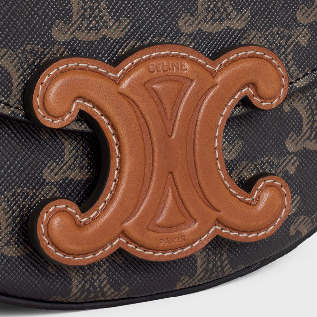 BESACE CUIR TRIOMPHE IN TRIOMPHE CANVAS AND CALFSKIN