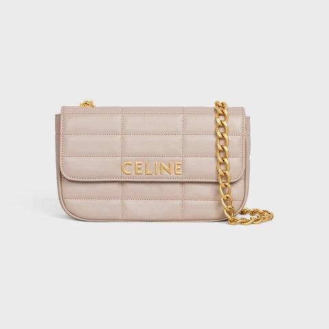 CHAIN SHOULDER BAG MATELASSE MONOCHROME CELINE IN QUILTED GOATSKIN TRENCH