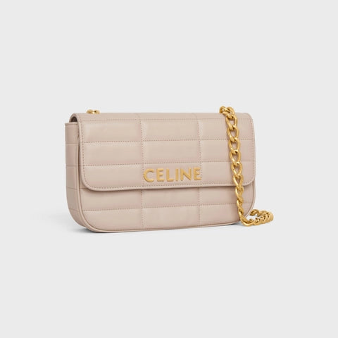 CHAIN SHOULDER BAG MATELASSE MONOCHROME CELINE IN QUILTED GOATSKIN TRENCH