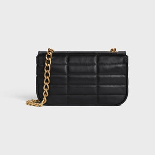 CHAIN SHOULDER BAG MATELASSE MONOCHROME CELINE IN QUILTED GOATSKIN