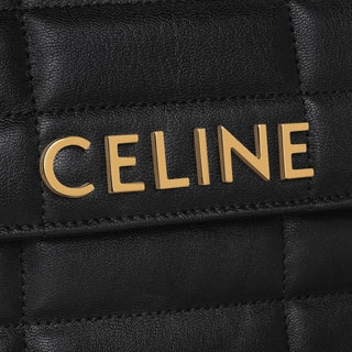 CHAIN SHOULDER BAG MATELASSE MONOCHROME CELINE IN QUILTED GOATSKIN