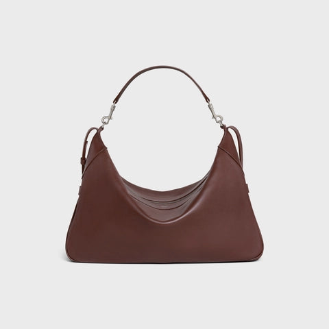 LARGE STRAP ROMY IN SUPPLE CALFSKIN CHESTNUT