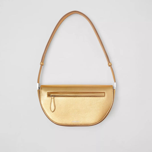 Small Metallic Lambskin Olympia Bag