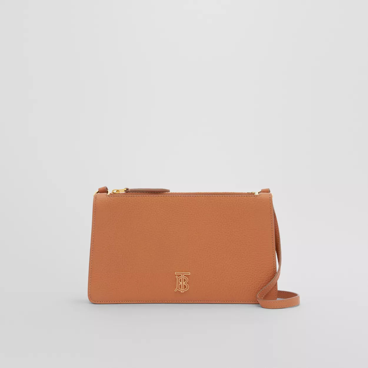 Grainy Leather Mini TB Shoulder Pouch