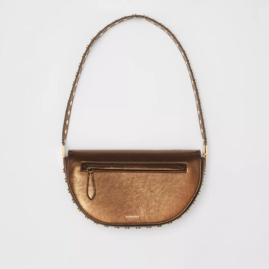 Small Metallic Leather Olympia Bag