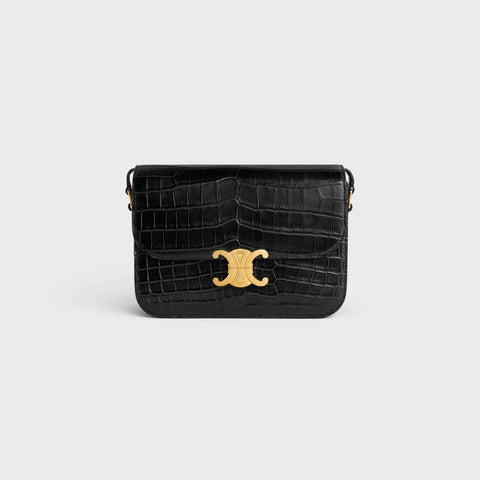 CLASSIQUE TRIOMPHE BAG IN CROCODILE BLACK