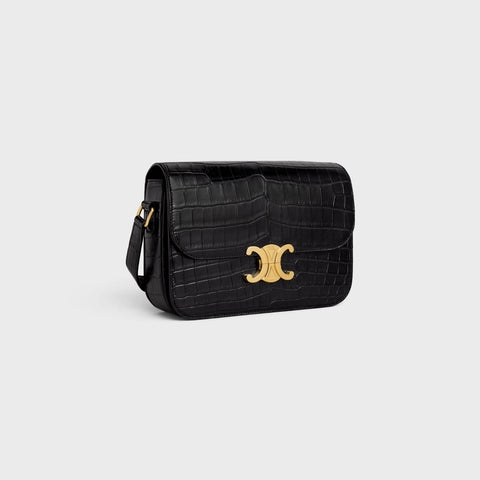 CLASSIQUE TRIOMPHE BAG IN CROCODILE BLACK