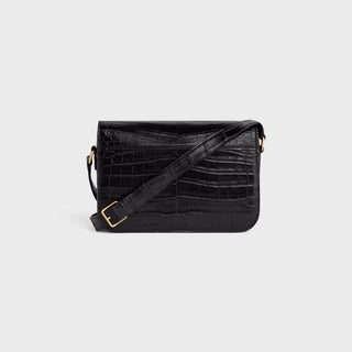 CLASSIQUE TRIOMPHE BAG IN CROCODILE BLACK