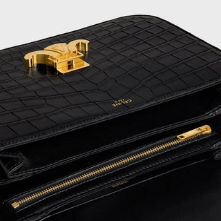 CLASSIQUE TRIOMPHE BAG IN CROCODILE BLACK