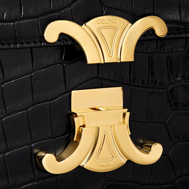 CLASSIQUE TRIOMPHE BAG IN CROCODILE BLACK