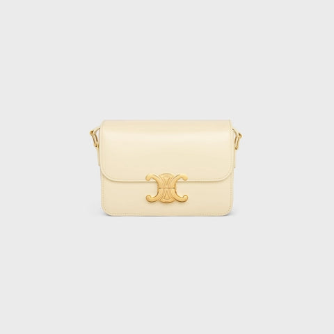 TEEN TRIOMPHE BAG IN SHINY CALFSKIN SOFT YELLOW