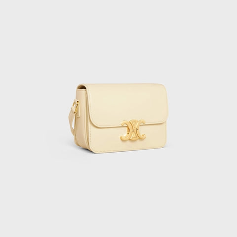 TEEN TRIOMPHE BAG IN SHINY CALFSKIN SOFT YELLOW