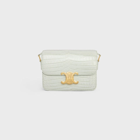 TEEN TRIOMPHE BAG IN CROCODILE JADE