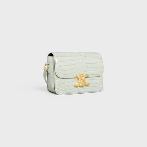 TEEN TRIOMPHE BAG IN CROCODILE JADE