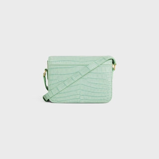 TEEN TRIOMPHE BAG IN CROCODILE VERT DE GRIS