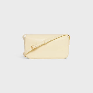 SHOULDER BAG TRIOMPHE IN SHINY CALFSKIN SOFT YELLOW