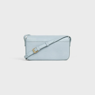 SHOULDER BAG TRIOMPHE IN LIZARD ICE BLUE