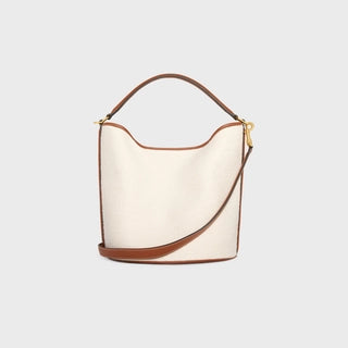 BUCKET 16 BAG IN TEXTILE WITH CELINE JACQUARD NATURAL / TAN