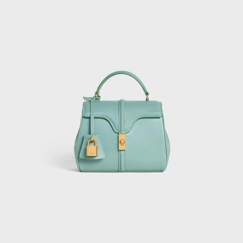 MINI 16 IN SATINATED CALFSKIN ICE MINT